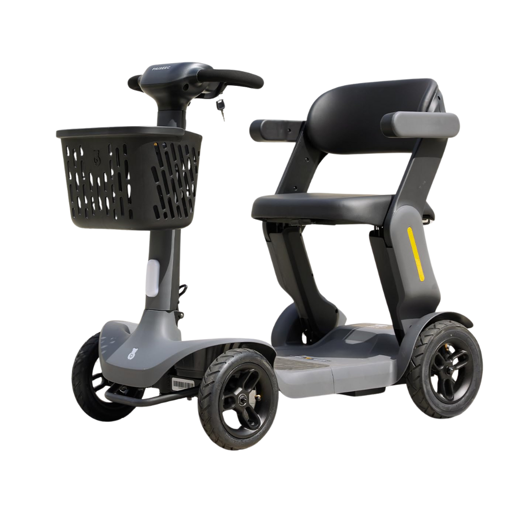 BeeRari (2025) - Manual Folding Mobility Scooter - 250W Motor, 120kg Capacity, 25 Mile Range