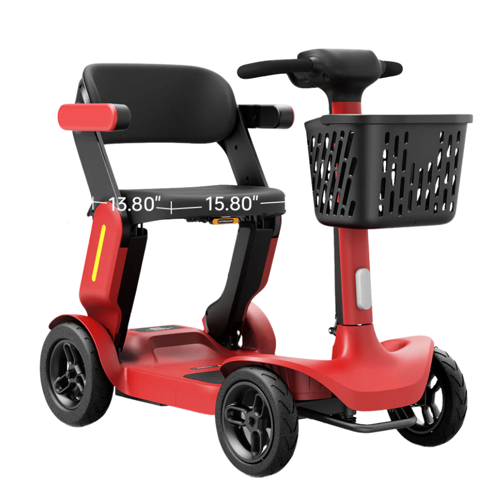 BeeRari (2025) - Manual Folding Mobility Scooter - 250W Motor, 120kg Capacity, 25 Mile Range